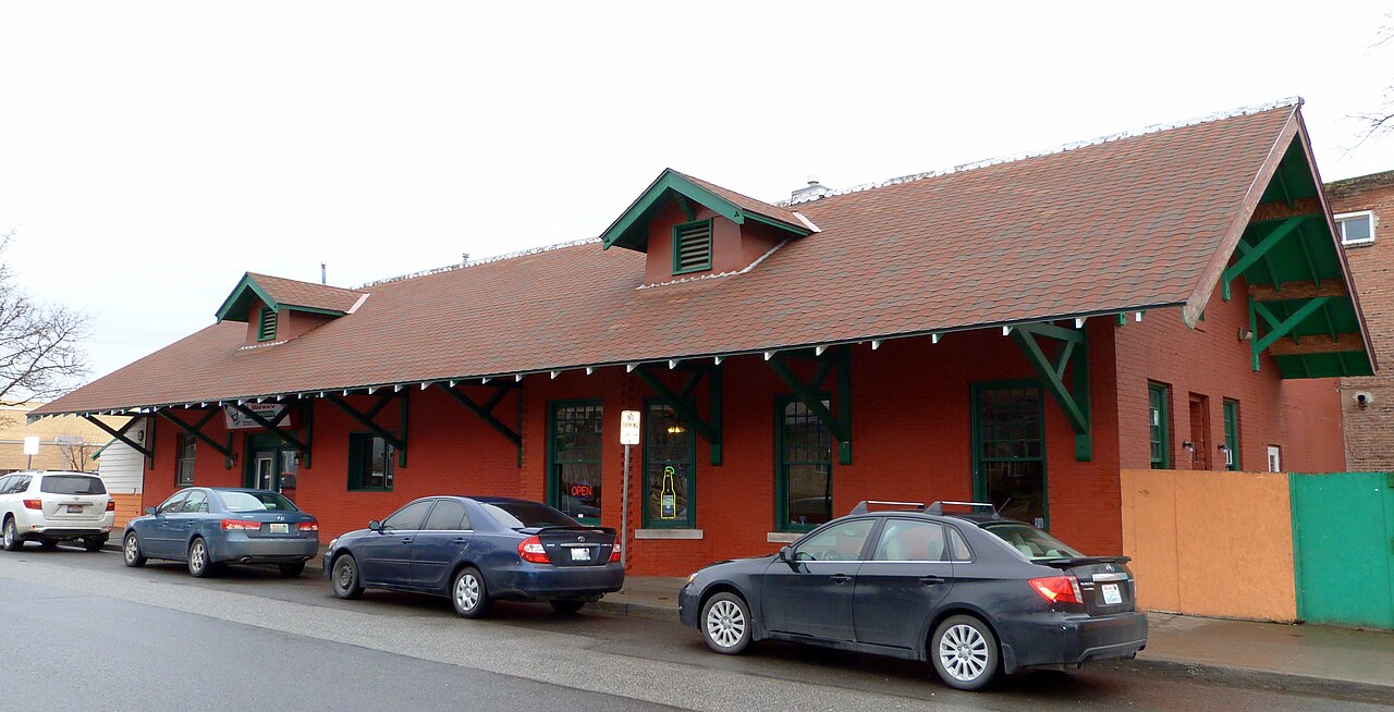 Historic Cheney Interurban Depot at 505 Second Street in Cheney, Washington.