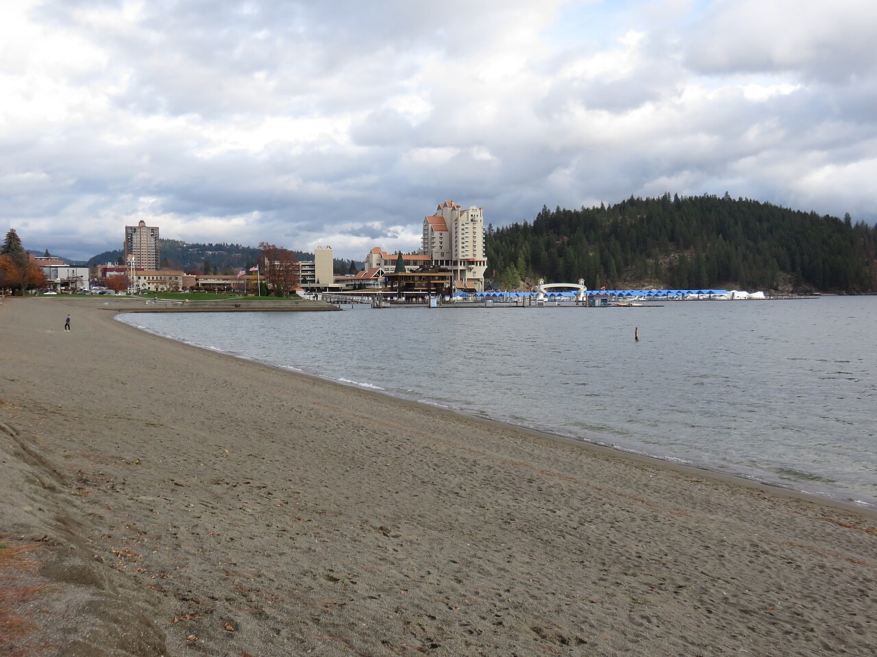 Coeur d'Alene waterfront on Lake Coeur d'Alene, Idaho.