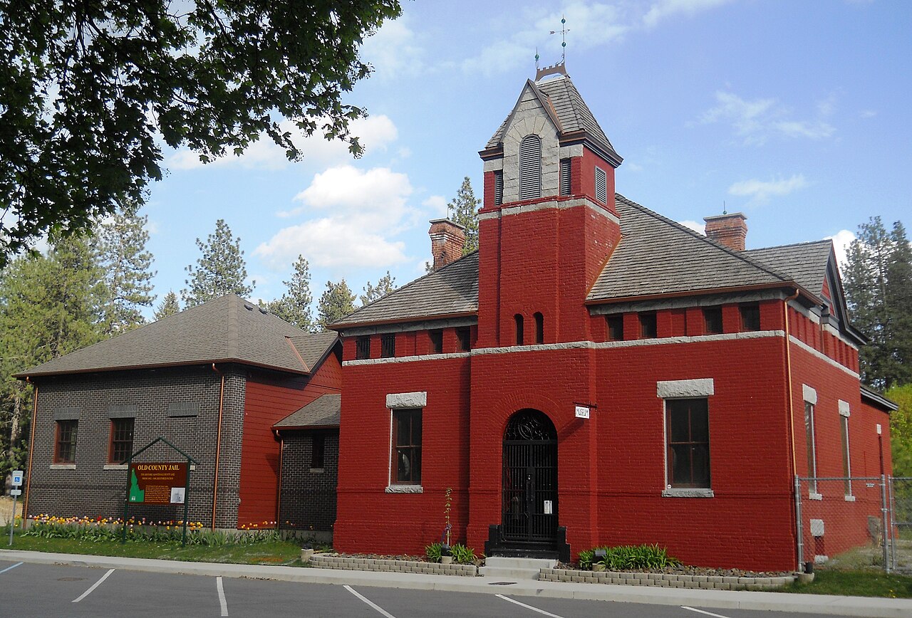 Old Kootenai County Jail, now a historic museum, in Rathdrum, Idaho.